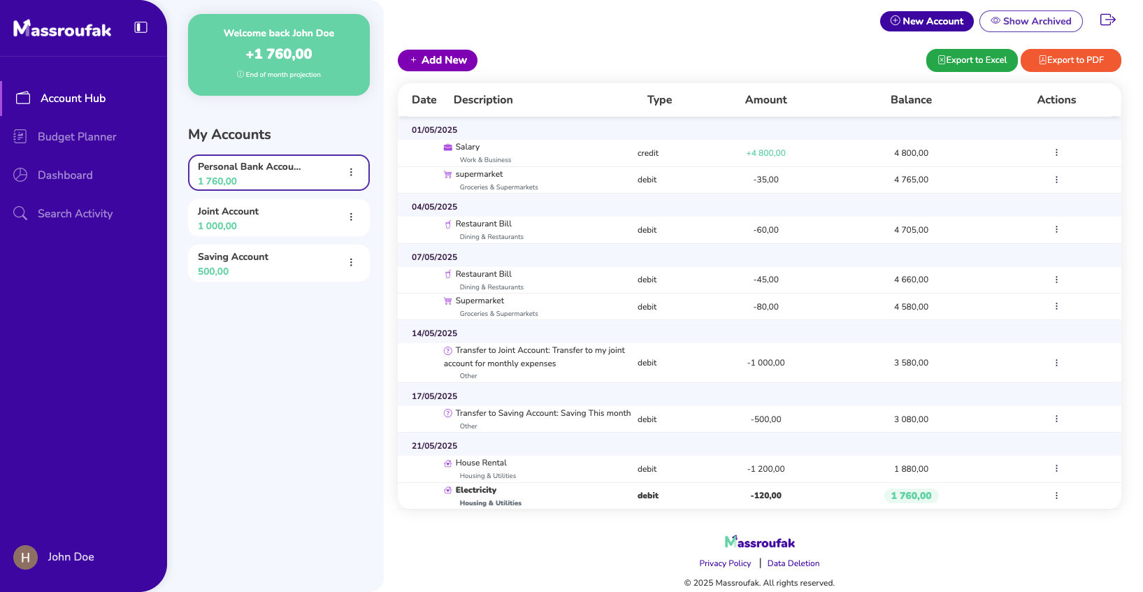 Massroufak App Screenshot
